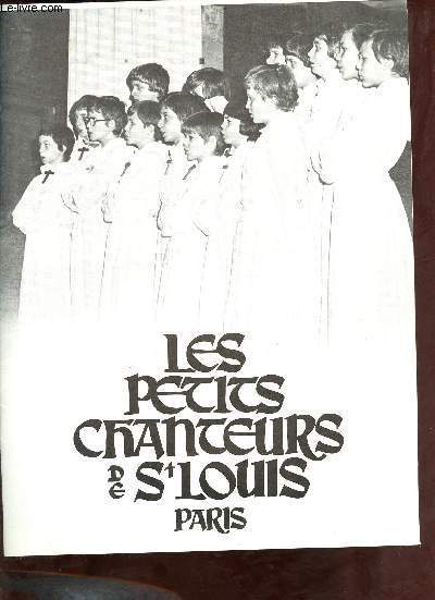 Brochure : Les petits chanteurs de St Louis Paris.