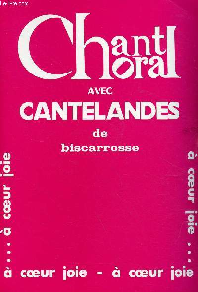 Programme Chant choral avec cantelandes de biscarosse -  coeur joie - 28 janvier 1990.