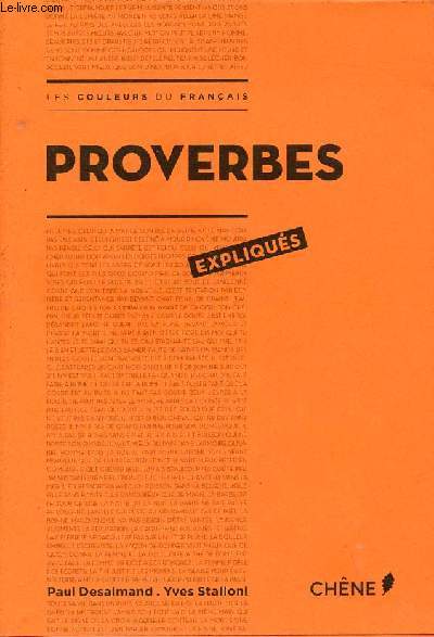 Proverbes expliqus - Collection les couleurs du franais.