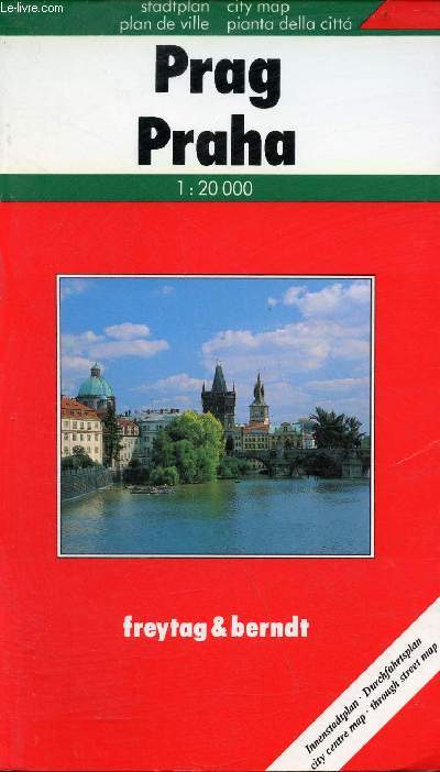 Un plan de la ville/stadtplan/city map/pianta della citta de Prague dpliant en couleur - chelle 1 : 20 000 - dimension : 65 x 95 cm.