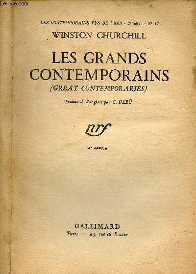 Les grands contemporains - Collection les contemporains vus de prs 2e srie n11 - 3e dition.