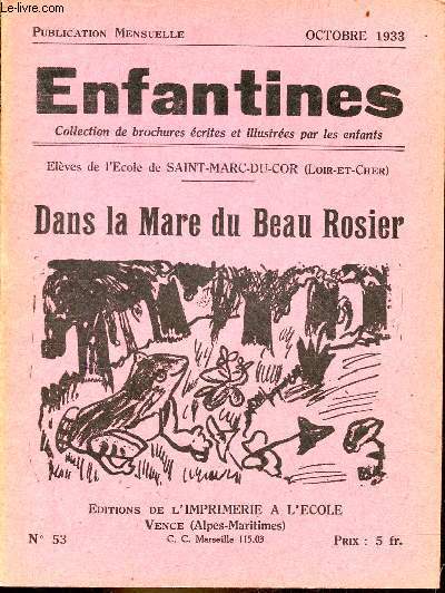 Enfantines n53 octobre 1933 - Dans la Mare du Beau Rosier.