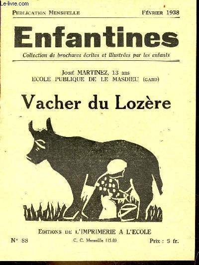 Enfantines n88 fvrier 1938 - Vacher du Lozre.
