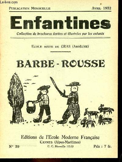 Enfantines n39 avril 1932 - Barbe-Rousse.