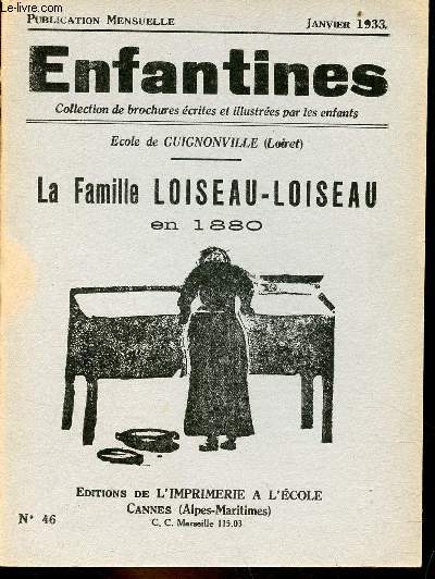 Enfantines n46 janvier 1933 - La famille Loiseau-Loiseau en 1880.