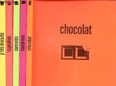 Eat-cub - Lot de 5 livres : P'tits biscuits + cupcakes + cannels + macarons + chocolat.