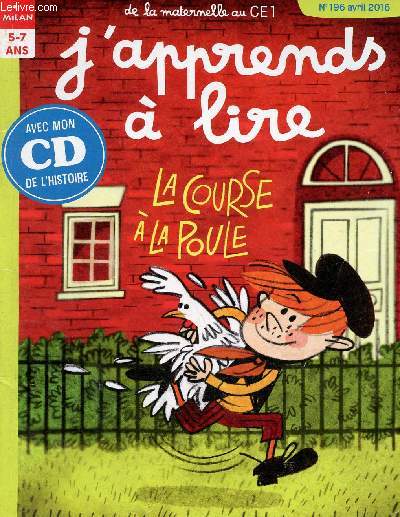 J'apprends  lire n196 avril 2016 - 5-7 ans de la maternelle au CE1 - La course  la poule, avec cd de l'histoire - Les poissons d'avril avec Miatsou - paysage sonore la pluie - bd nouk et blik - lecture d'image - surtout n'ouvre pas - coin lecteurs.