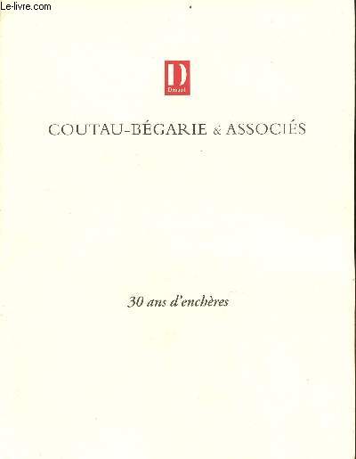 Coutau-Bgarie & Associs - 30 ans d'enchres.