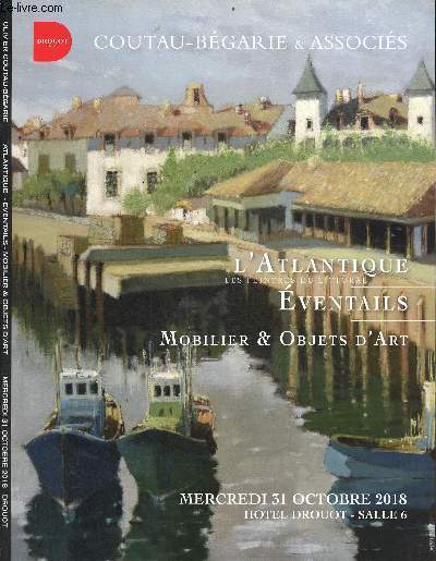 Catalogue de ventes aux enchres - L'Atlantique les peintres du littoral ventails mobilier & objets d'art - Mercredi 31 octobre 2018  14h00 - Htel Drouot.