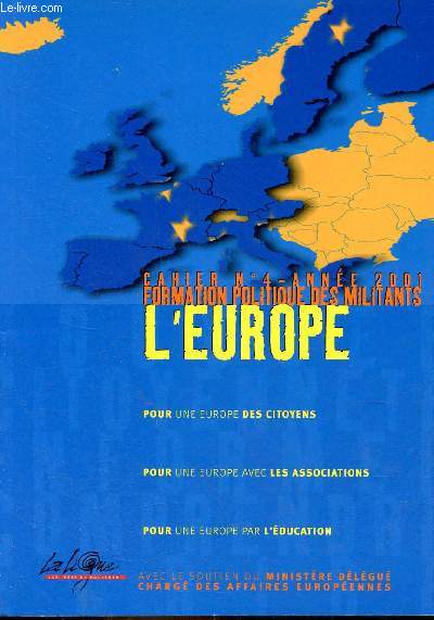 Cahier n4 anne 2001 formation politique des militants l'Europe.