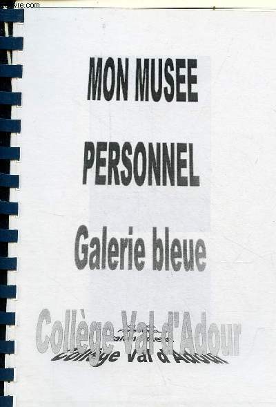 Mon musée personnel Galerie Bleue Collège Val d'Adour.