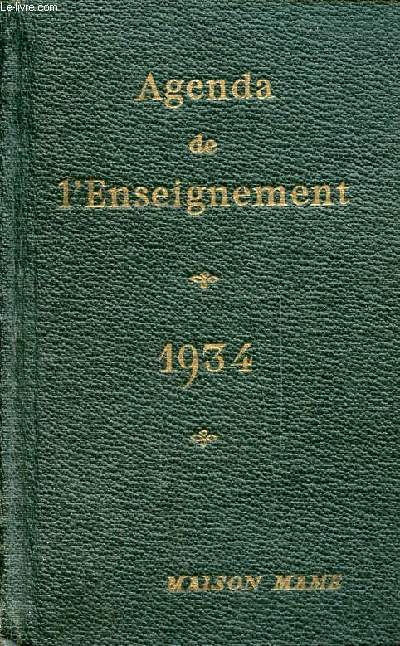 Agenda de l'enseignement 1934.