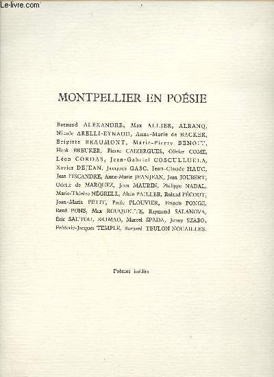 Montpellier en posie - pomes indits.