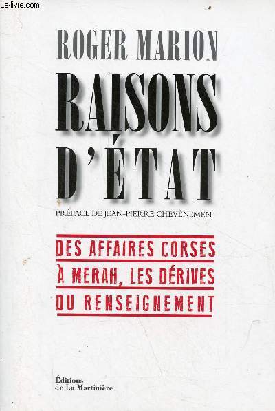 Raisons d'tat - des affaires corses  Merah, les drives du renseignement.