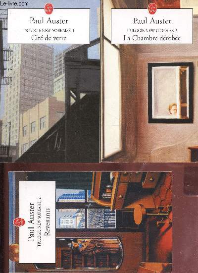 Trilogie New-Yorkaise - En 3 tomes (3 volumes) - Tome 1 : cit de verre - Tome 2 : Revenants - Tome 3 : La chambre drobe - Collection le livre de poche n13518-13519-13520.