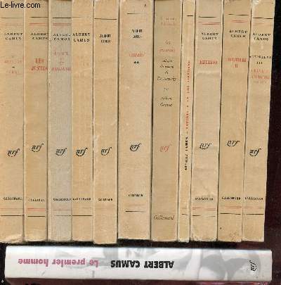 Lot de 12 livres d'Albert Camus : Le malentendu suivi de caligula (1964) + les justes (1964) + l'exil et le royaume (1963) + la chute (1962) + carnets mai 1935-fvrier 1942 (1962) + carnets janvier 1942-mars 1951 (1964) + les possds (1959) (voir notice)