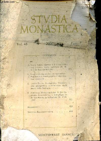 Studia Monastica Vol.48 Fasc.2 2006 - A.Valli, Cristo 