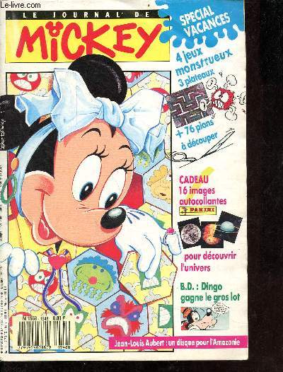 Le journal de Mickey n1948 20 octobre 1989 - Dingo hi-fi gnie - le journal de Mickey moins le quart - Donald pas clair, le golf - Genius promet la lune - Daisy la gardienne du temple - un monde fou,fou,fou - coup de foudre...