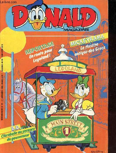 Le journal de Mickey n46 11 novembre 1988 - A la sant du gouverneur - Festival Donald le seigneur des cerfs-volants - ni vu,ni connu - Mickey 30 - l'cole abracadabra la machine  remonter le temps - place nette - reportage bienvenue  Legoland ...