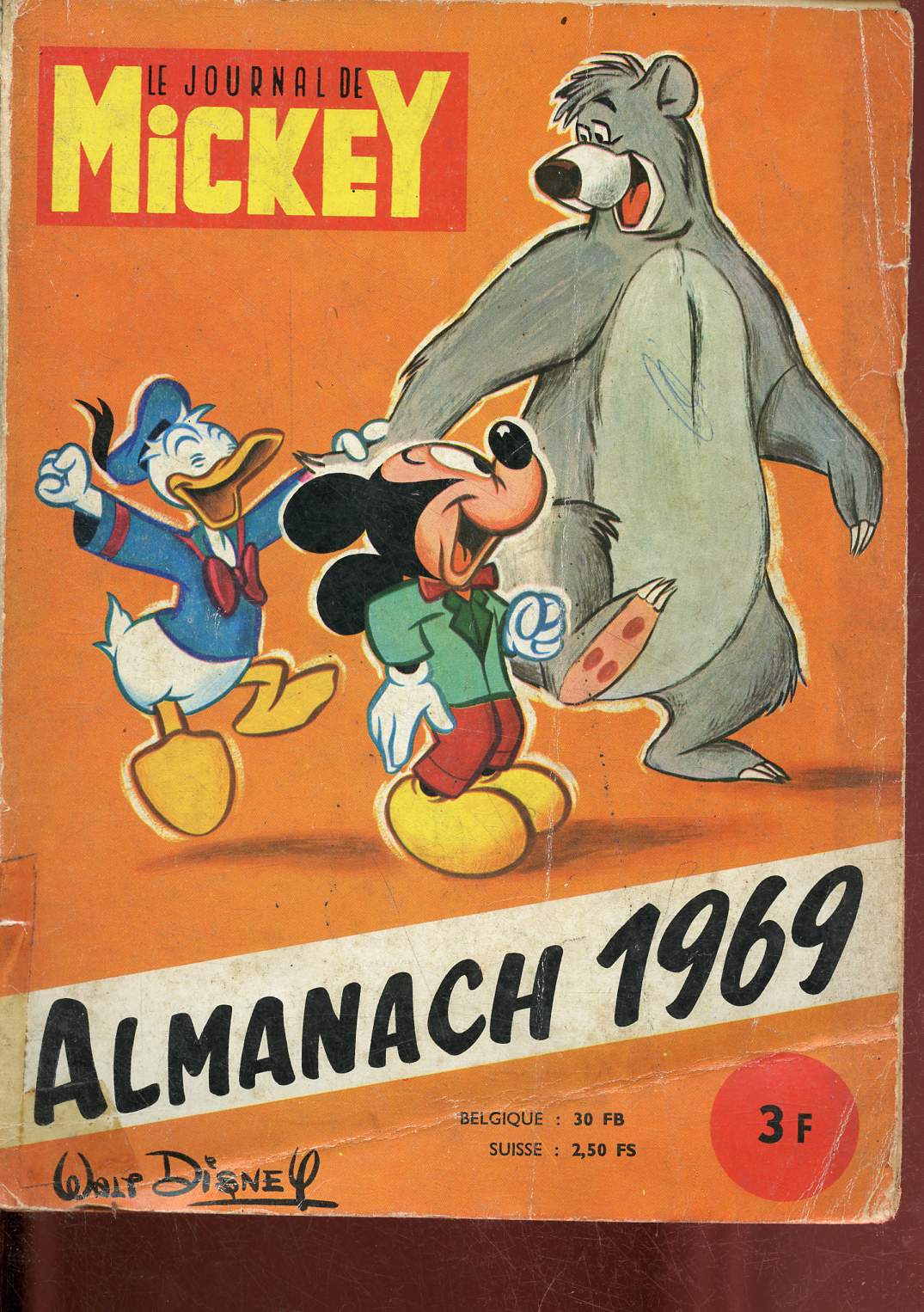Le journal de Mickey Almanach 1969 - incomplet.