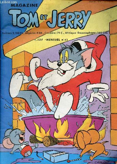 Tom et Jerry magazine n43 dcembre 1979 - Tom et Jerry drle de journe - activit grand mre figurine - les origines du jazz - activit petit cochon-pompom - droopy explorateur - les sept erreurs - activit - clowns - droopy et le champion ...