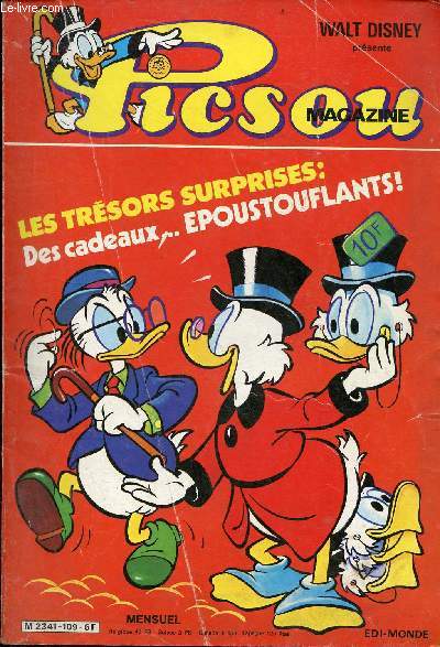 Picsou Magazine n109 - Un lphant, a chipe, a chipe - grand-loup joue  se faire peur - Mickey contre les pirates sous-marins - que voit on dans la voiture ? - le bizarre fantome de Pizarro - varits - la voie des arts ...