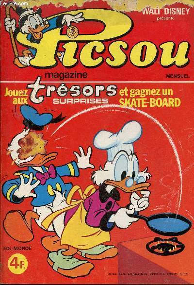 Picsou Magazine n72 - Quand les gants s'affrontent - the great mystery - Mickey joue aux rasesph rouibenlls - mes plus belles histoires d'animaux par Jacques Tremolin - lapins nains gais lapins - des ennuis  la carte ...