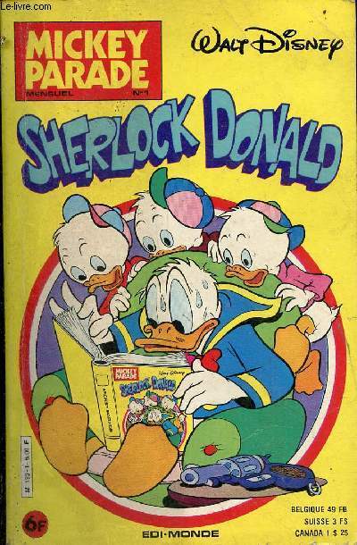 Mickey Parade n1 janvier 1980 - Donald contre Mister Moster - le mystre des crevisses en civet - Donald et l'hritage des pieds plats - Donald roi du cirque Konstanz - Mickey parade s'amuse.