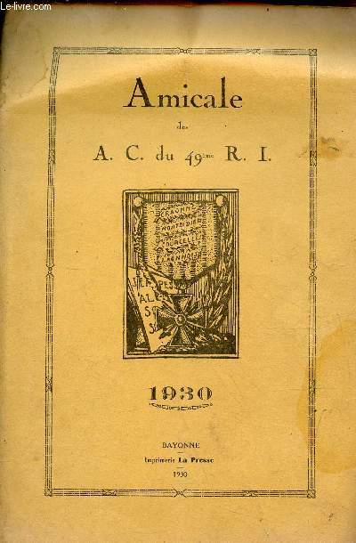 Amicale des A.C. du 49me R.I. 1930.
