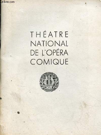 Programme Cavalleria rusticana la bohme - Runion des thtres lyriques nationaux - samedi 17 mai 1958.