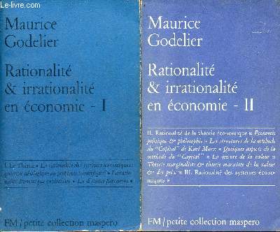 Rationalit & irrationalit en conomie - En 2 tomes (2 volumes) - Tome 1 + Tome 2 - Petite collection Maspero n81-82.