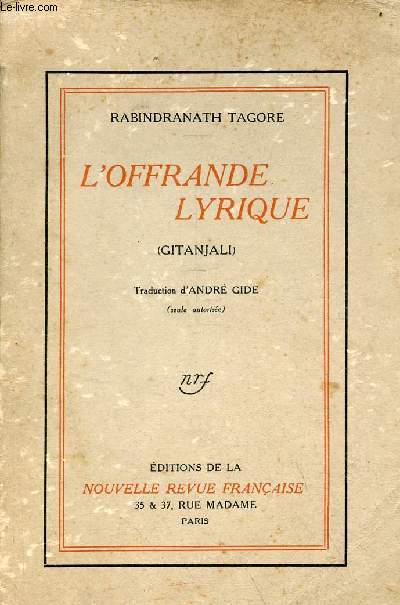 L'offrande lyrique (Gitanjali).