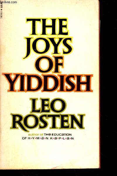 The joys of yiddish.