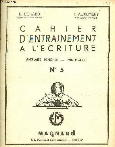 Cahier d'entrainement  l'criture anglaise penche - minuscules n5.