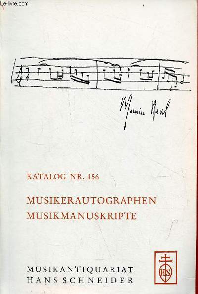 Katalog nr.156 750 musikerautographen musikmanuskripte.
