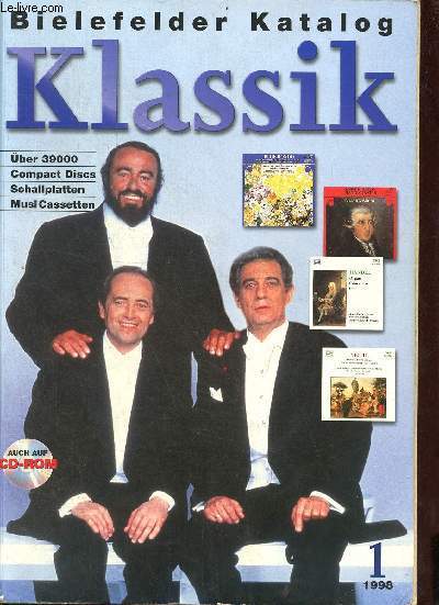 Bielefelder Katalog Klassik Compact discs, musi cassetten, schallplatten 1/1998.