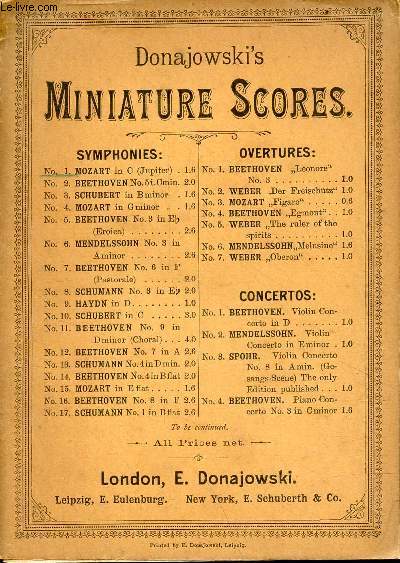 Donajowski's miniature scores.