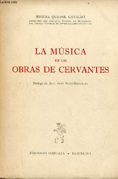 La musica en las obras de Cervantes.