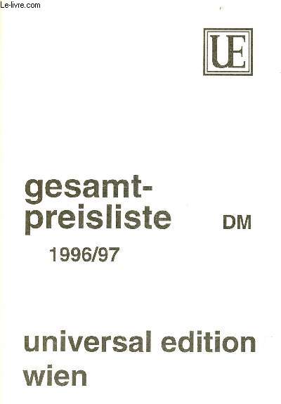 Gesamt-preisliste 1996/97.