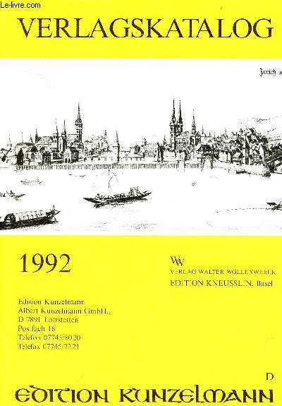 Verlagskatalog 1992 edition kneusslin.