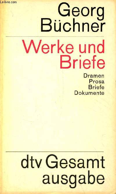 Werke und briefe - Dramen - Prosa - Briefe - Dokumente - dtv n70.