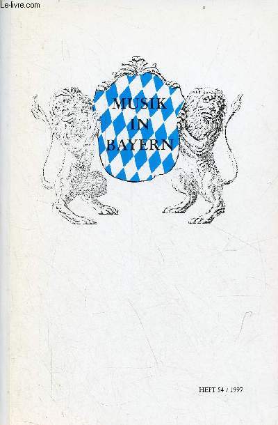 Musik in Bayern - Halbjahresschrift des gesellschaft fr bayerische musikgeschichte e.V. heft 54 - Melchior neusidler und die frugger (franz krautwurtz) - melchior neusidlers portrait aetatis suae XXXXIII (kurt dorfmller) ...