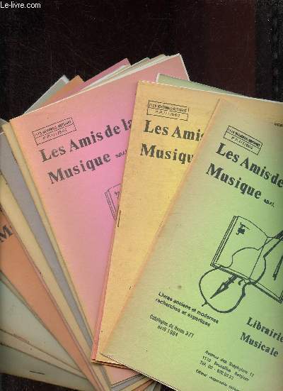 Lot de 43 catalogues Les Amis de la musique anne 1980-1991.