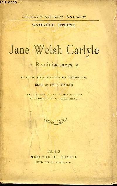 Jane Welsh Carlyle 