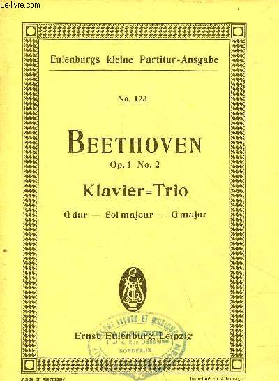 Trio G dur fr pianoforte, violine und violoncell von Ludwig van Beethoven Op.1 n2 - Eulenburgs kleine partitur ausgabe n123.