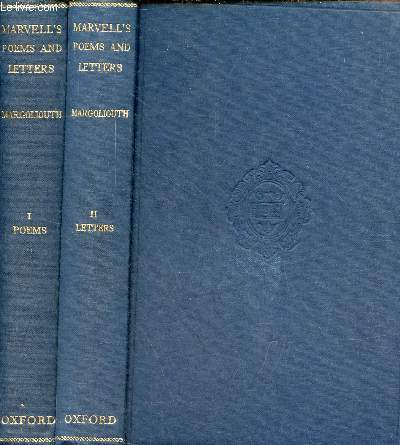 The poems & letters of Andrew Marvell - 2 volumes - volume 1 + volume 2.