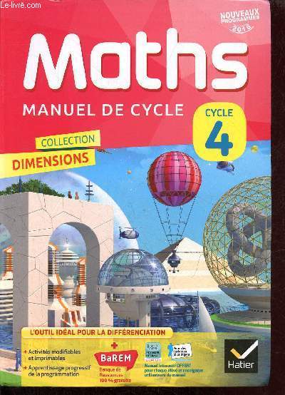 Maths manuel de cycle - cycle 4 - Collection dimensions.