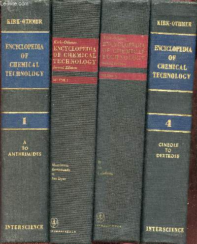 Encyclopedia of chemical technology - 12 volumes - volumes 1  12.