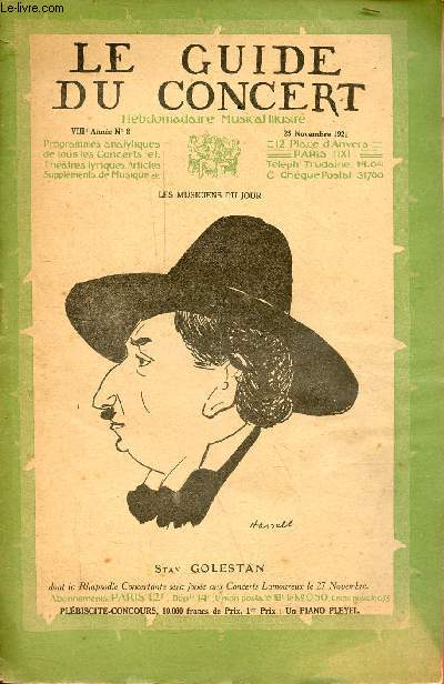 Le guide du concert n8 VIIIe anne 25 novembre 1921 -