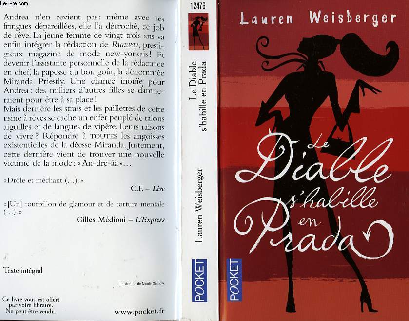 LE DIABLE S HABILLE EN PRADA - THE DEVIL WEARS PRADA de WEISBERGER LAUREN |  Achat livres - Ref RO90052368 